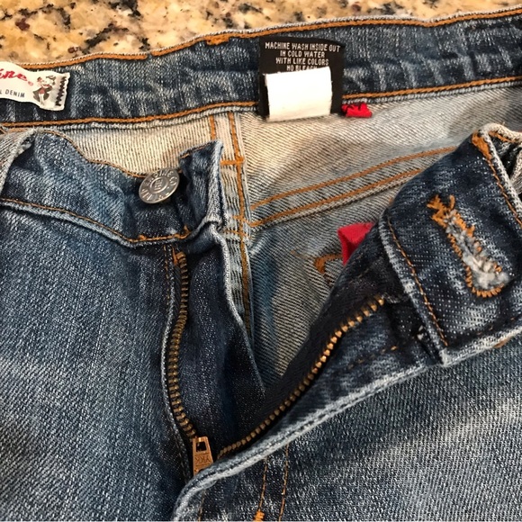 ▪️VINTAGE Red Engine Cropped Jeans - Picture 6 of 14